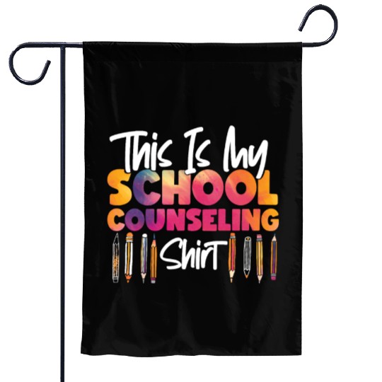 School Counselor Watercolor This Garden Flags