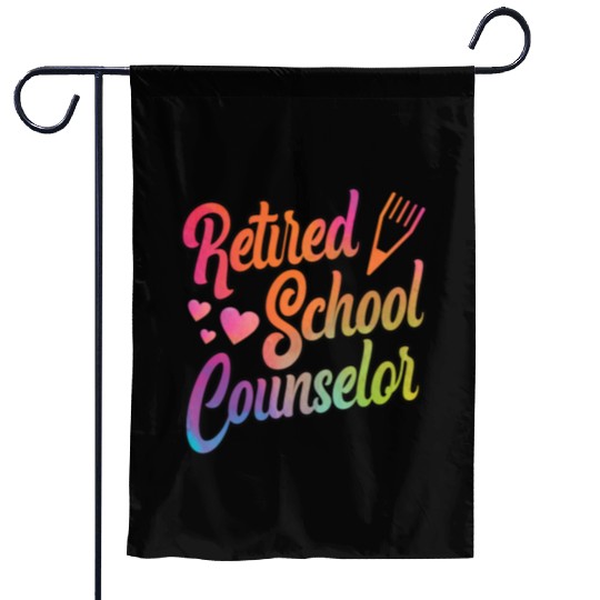 School Counselor Retired Garden Flags