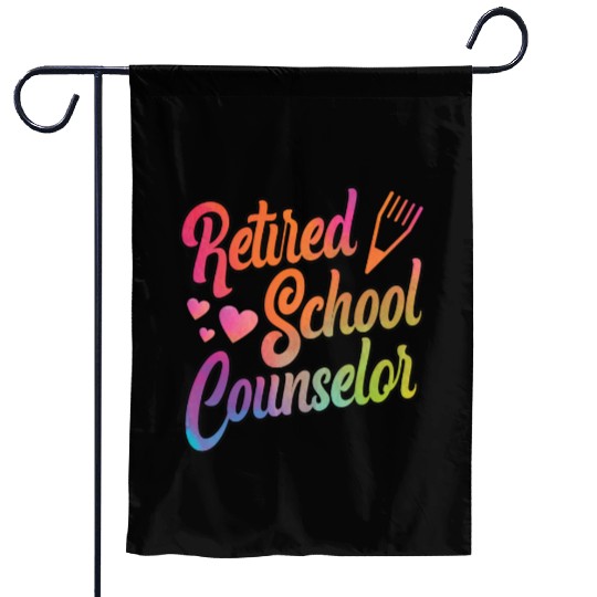 School Counselor Retired Garden Flags