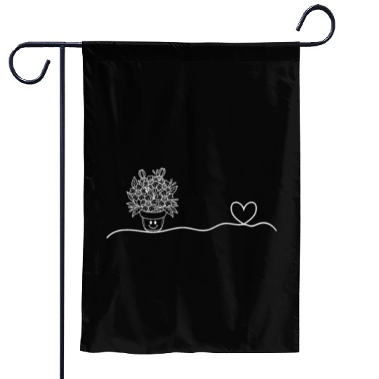 Gardening Heartbeat funny flower pot - Gardener Garden Flags