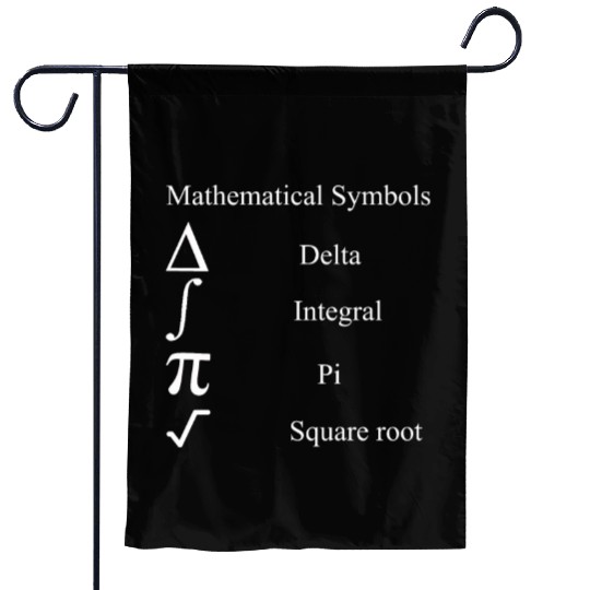 mathematical symbols Pi Square root Integral Delta Garden Flags