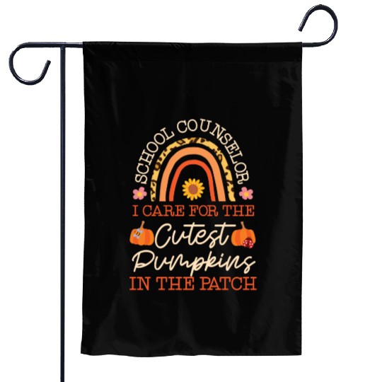School Counselor Pumpkin Fall Garden Flags