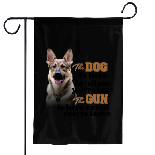 German Shepherd Gun Owner Garden Flags