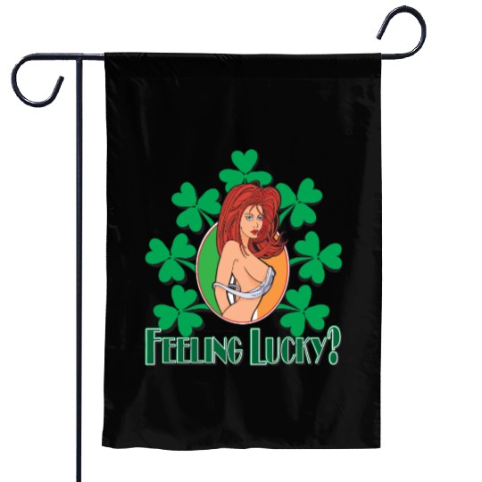 Feeling Lucky Girl Garden Flags
