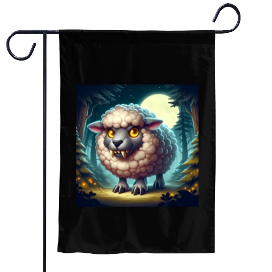 The sheep-wolf Garden Flags