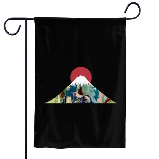 Abstract Fuji Minimalist Design Garden Flags