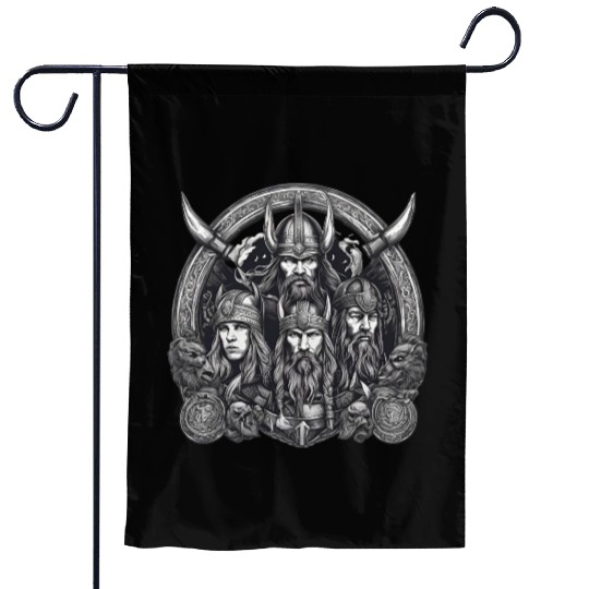 viking warriors Garden Flags