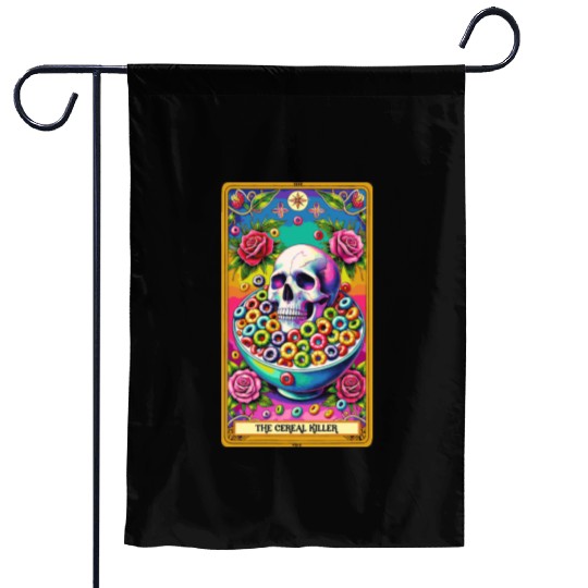 The Cereal Killer Tarot Garden Flags