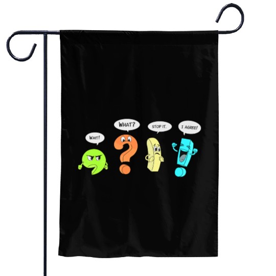 Punctuation Party English Teacher Wait What Stop F Garden Flags