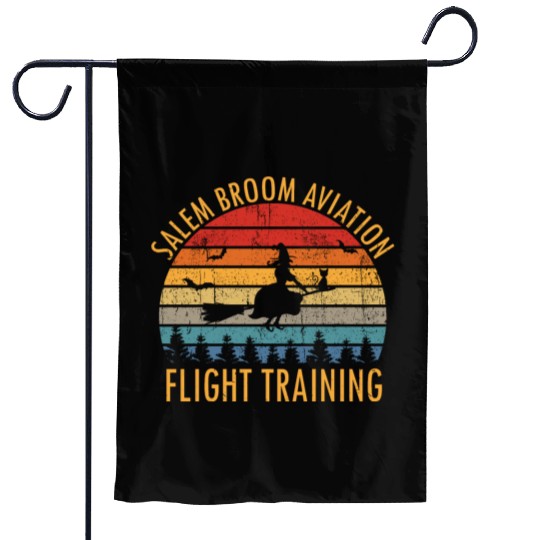 Womens Salem Broom Aviation Flight Halloween Garden Flags
