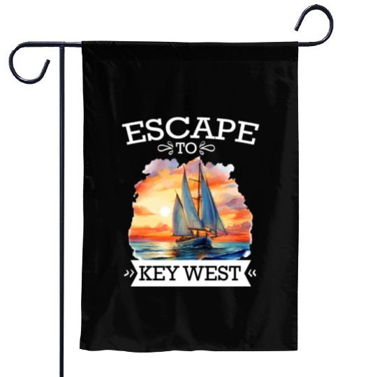 Florida ESCAPE TO KEY-WEST Sailing Outfit Garden Flags