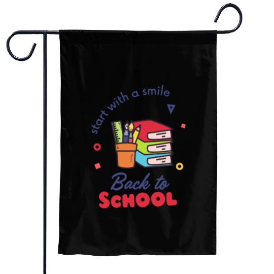 Back to School - Start with a Smile Garden Flags