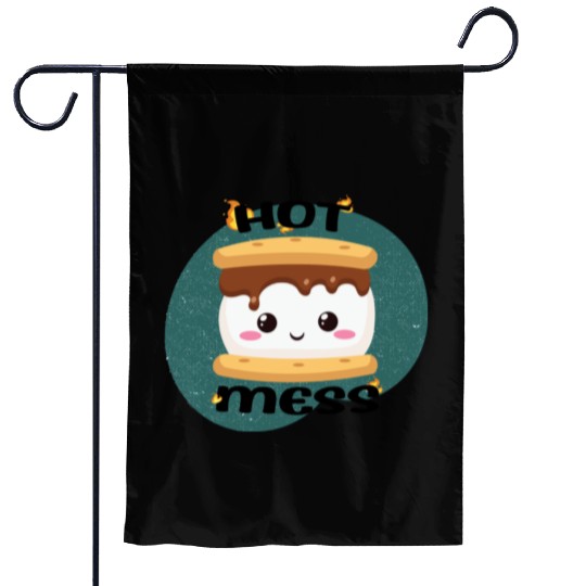 Hot Mess Kawaii S'more Meme Garden Flags