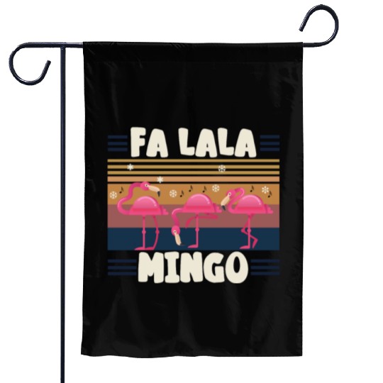 Candy Cane Flamingoes Fa La La MINGO Flamingo Garden Flags