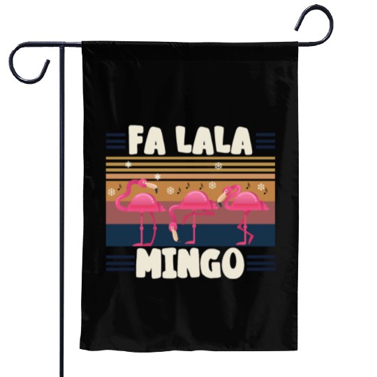 Candy Cane Flamingoes Fa La La MINGO Flamingo Garden Flags