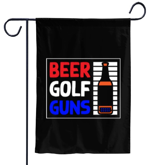 Beer Golf Guns Garden Flags