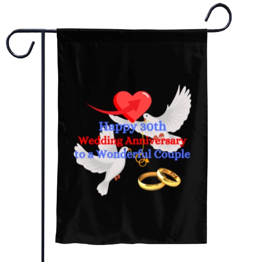 Happy wedding Aniiversary 30th Garden Flags