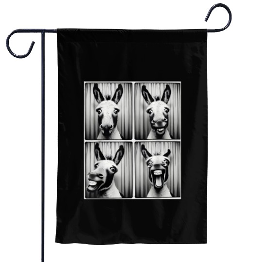 Laughing Donkey Face Quirky Farm Farming Funny Don Garden Flags