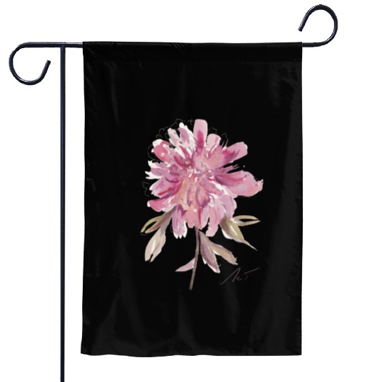 Peony loose watercolor hand-painted Garden Flags