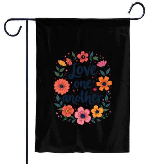 Love One Another Christian Quote Flower Floral Garden Flags