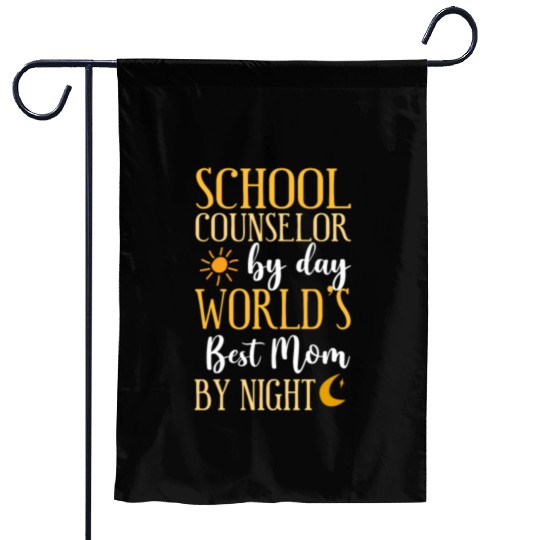 School Counselor Mom School Garden Flags
