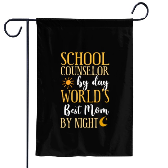 School Counselor Mom School Garden Flags