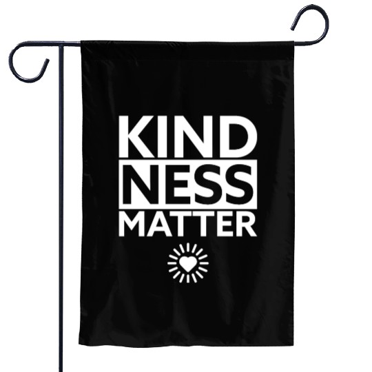 Kindness Matters Positive Message Heart Design Garden Flags
