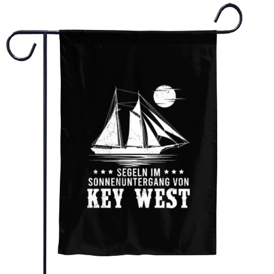 Florida SUNSET SAILING IN KEY-WEST Garden Flags