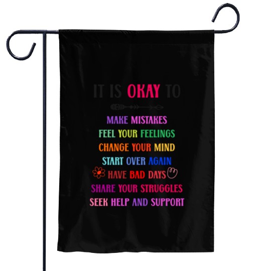 School Counselor It Is Okay To Garden Flags