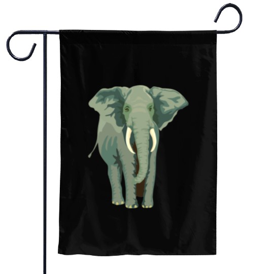 Elephant Face Funny Garden Flags - Funny Animal Face Lover