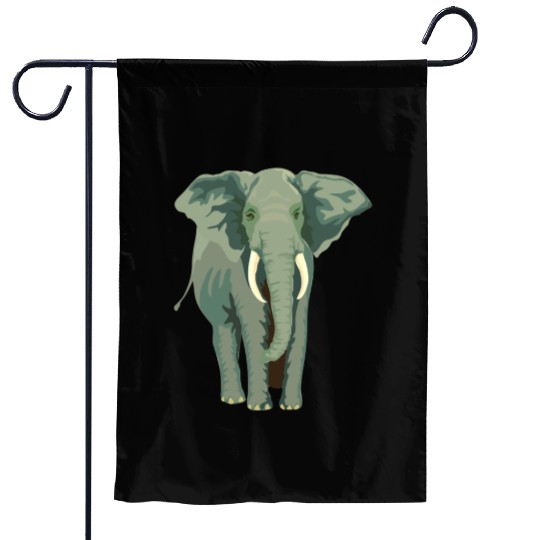 Elephant Face Funny Garden Flags - Funny Animal Face Lover