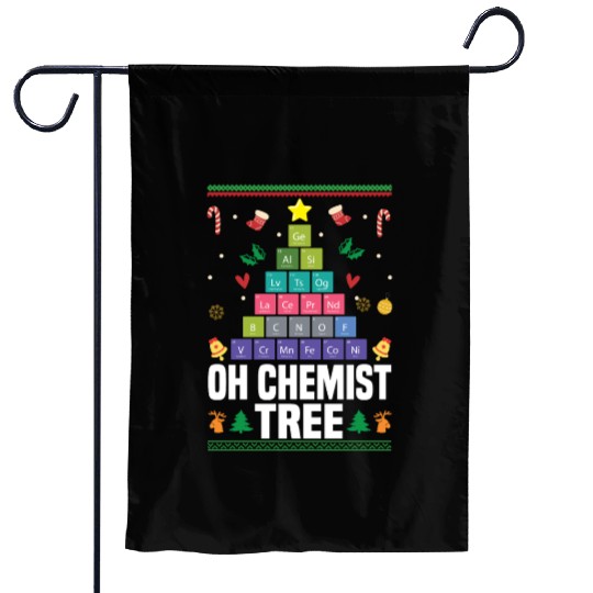Christmas Tree Chemistry Science Periodic Table Garden Flags