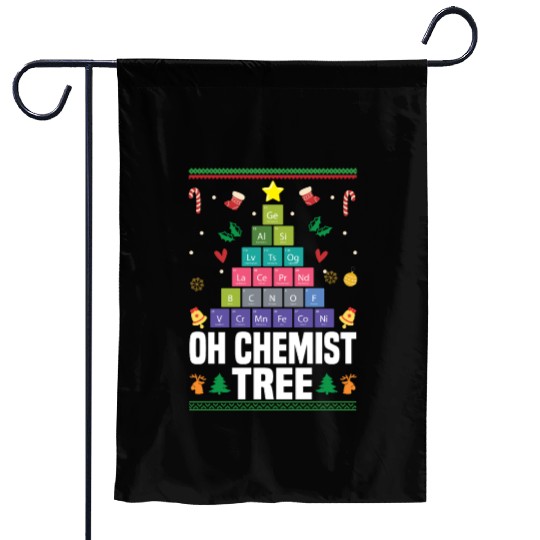 Christmas Tree Chemistry Science Periodic Table Garden Flags