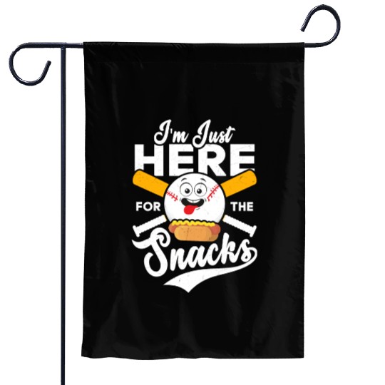 I'm Just Here For The Snacks Baseball Sport Fan Garden Flags