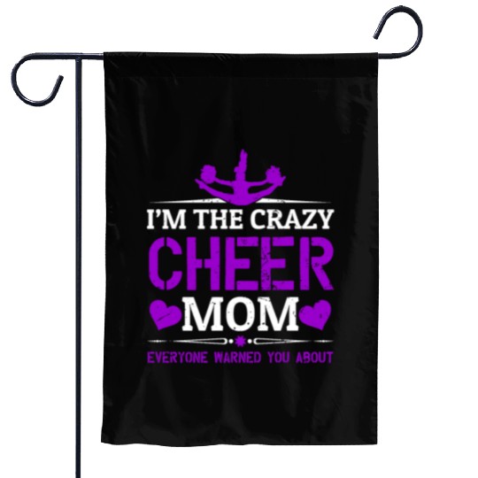 Crazy Cheer Mom Cheerleading Mommy Mother's Day Garden Flags