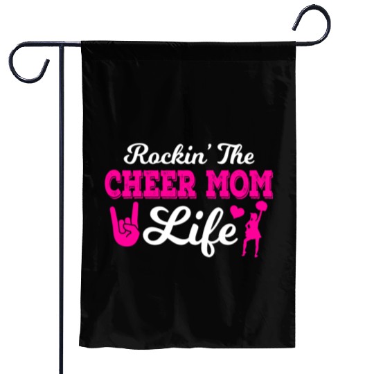 Rockin Cheer Mom Life Cheerleading Mother's Day Garden Flags