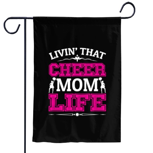 Living Cheer Mom Life Cheerleading Mother's Day Garden Flags