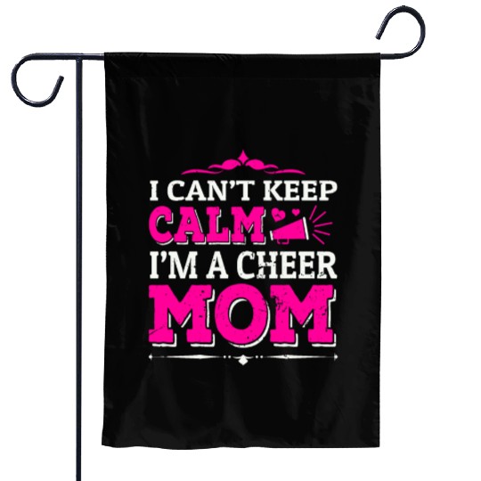 Keep Calm Cheer Mom Cheerleading Mother's Day Garden Flags