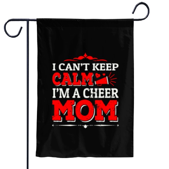 Keep Calm Cheer Mom Cheerleading Mother's Day Garden Flags