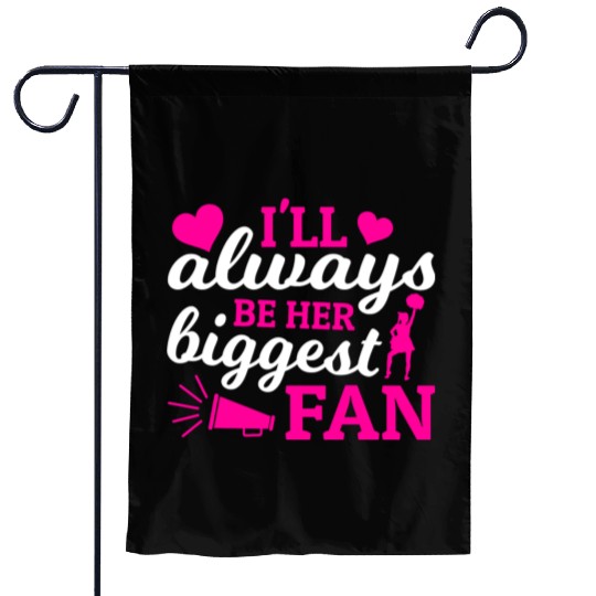 Always Her Fan Cheer Mom Cheerleading Mother's Day Garden Flags