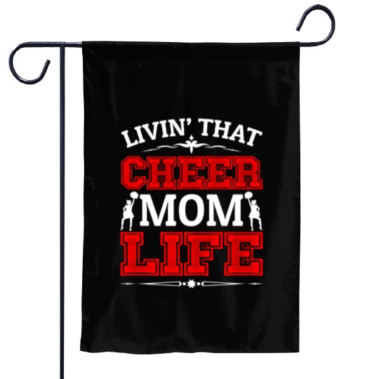 Living Cheer Mom Life Cheerleading Mother's Day Garden Flags
