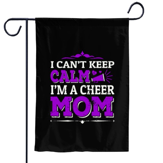 Keep Calm Cheer Mom Cheerleading Mother's Day Garden Flags
