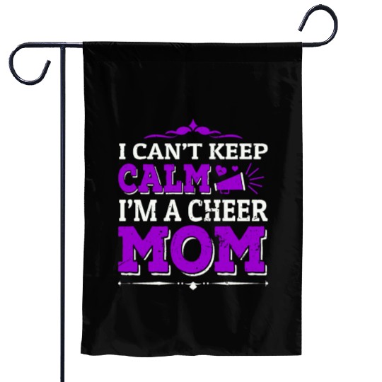 Keep Calm Cheer Mom Cheerleading Mother's Day Garden Flags