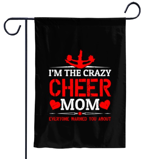 Crazy Cheer Mom Cheerleading Mommy Mother's Day Garden Flags