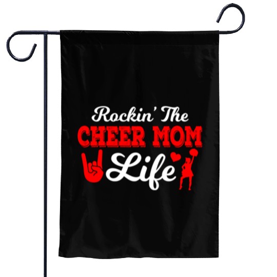 Rockin Cheer Mom Life Cheerleading Mother's Day Garden Flags