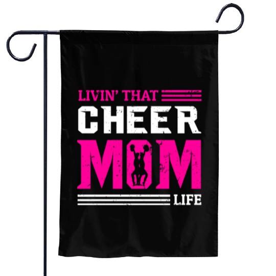 Living Cheer Mom Life Cheerleading Mother's Day Garden Flags