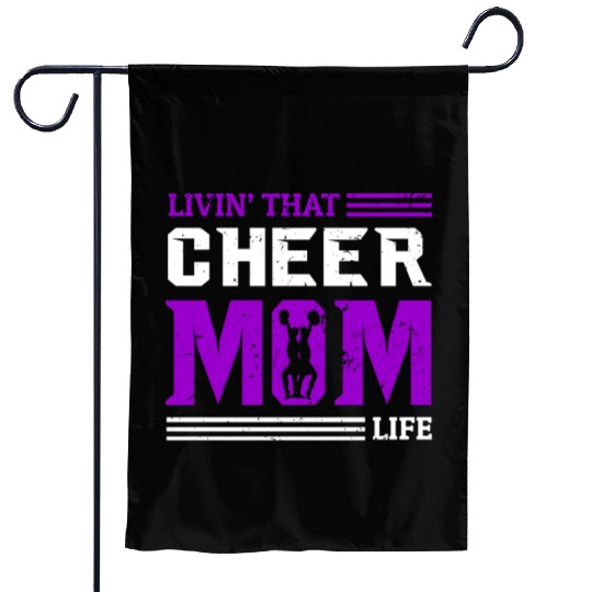 Living Cheer Mom Life Cheerleading Mother's Day Garden Flags