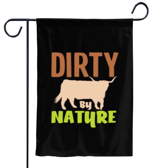 Highland Cow Dirty By Nature Garden Flags