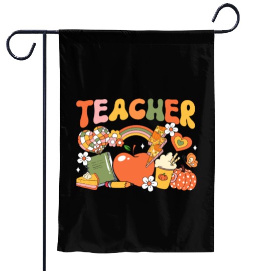Teacher Fall Autumn Pumpkin Thanksgiving Thankful Garden Flags