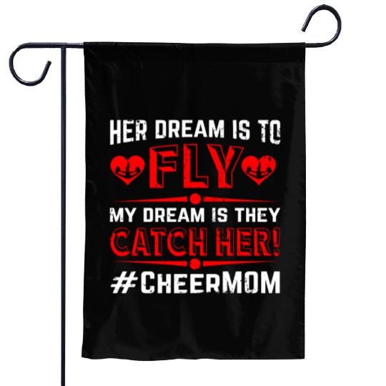 Dream Cheer Mom Cheerleading Mommy Mother's Day Garden Flags